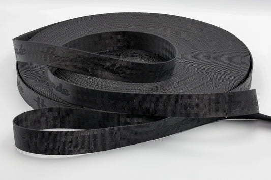 1" Webbing - HANDMADE (Black)