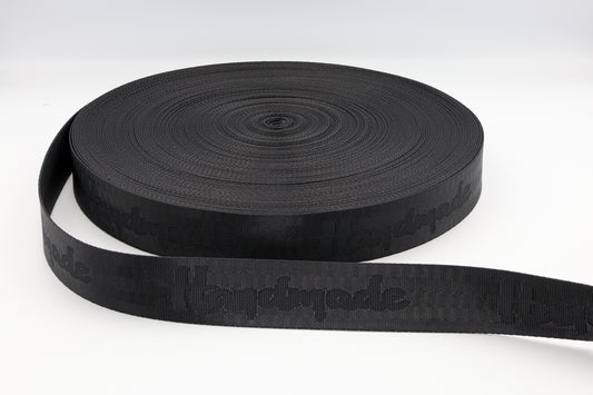 1.5" Webbing - HANDMADE (Black)