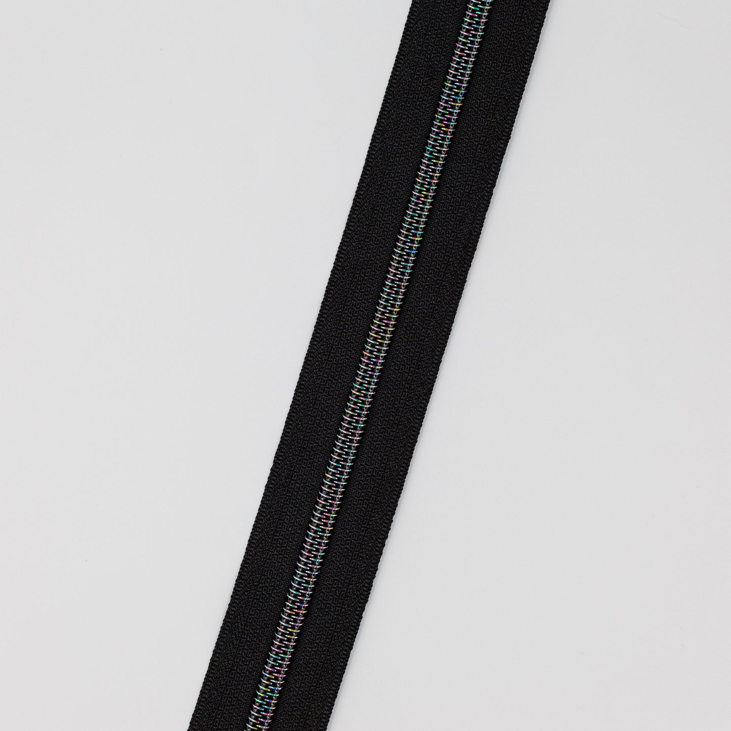 Zipper Tape - Black/Black Iridescent