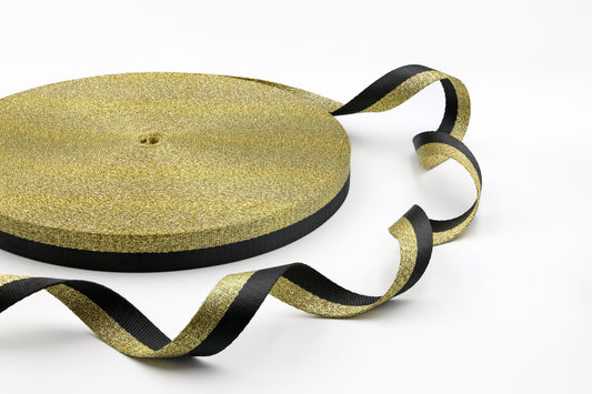 1" Webbing - Gold and Black