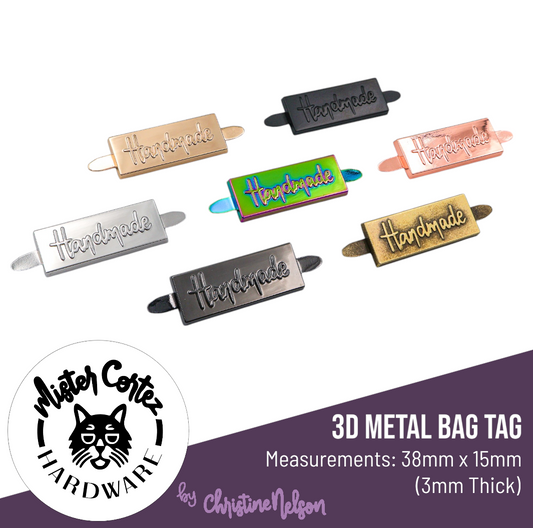Metal 'HANDMADE' Bag Labels