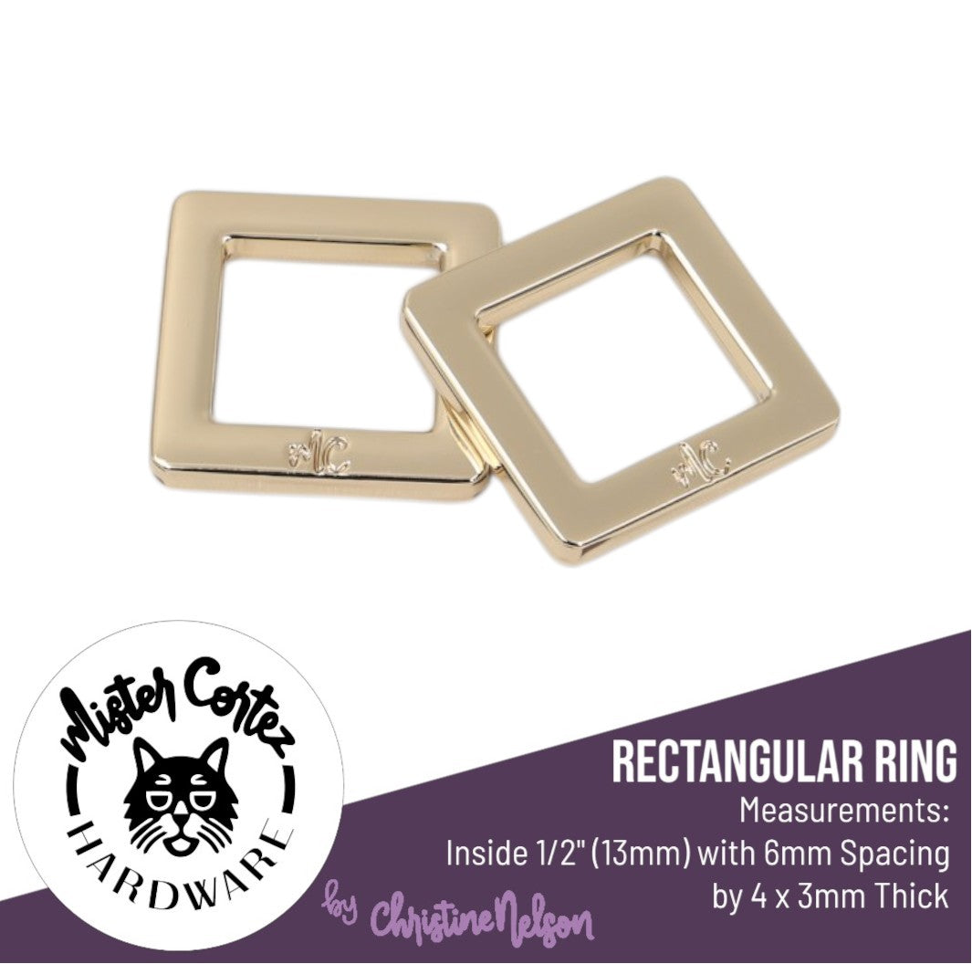 Rectangular Rings 1/2" (13mm) - 2 Pack
