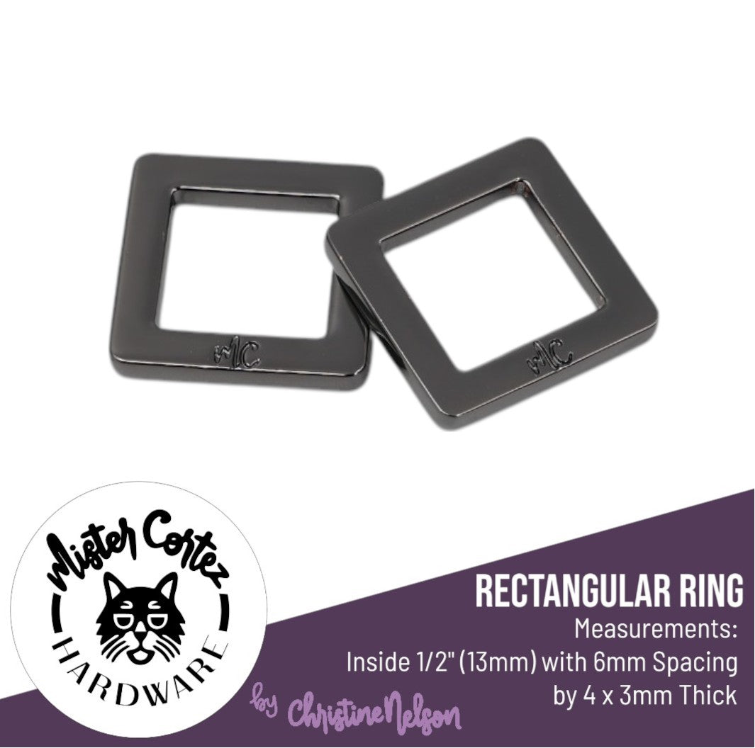 Rectangular Rings 1/2" (13mm) - 2 Pack