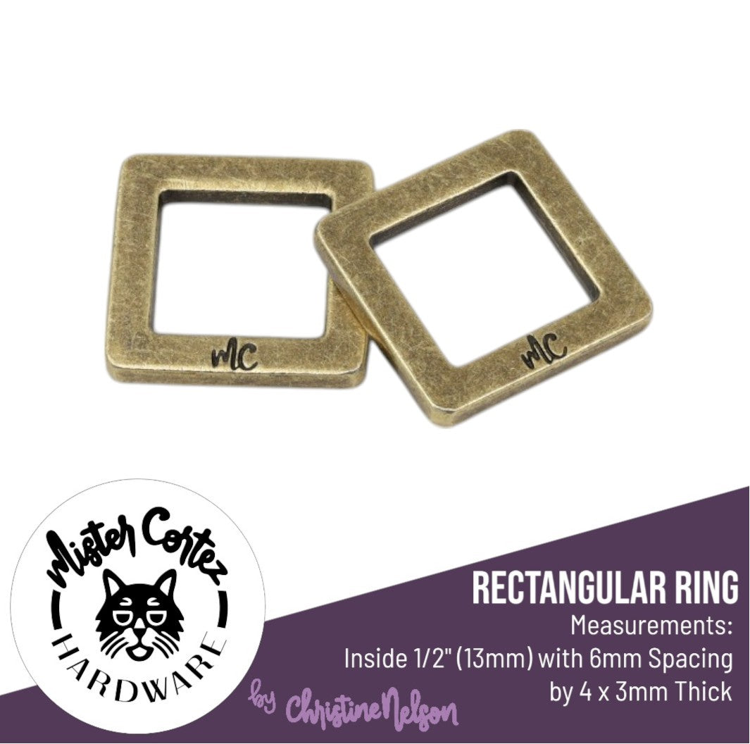 Rectangular Rings 1/2" (13mm) - 2 Pack
