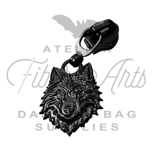 Wolf #5 Zipper Pulls (Set of 2) | Atelier Fiber Arts