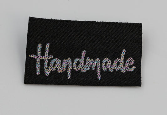 Woven 'Handmade' Label - Black (3 Pack)