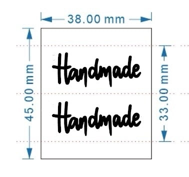 Woven 'Handmade' Label - Black (3 Pack)