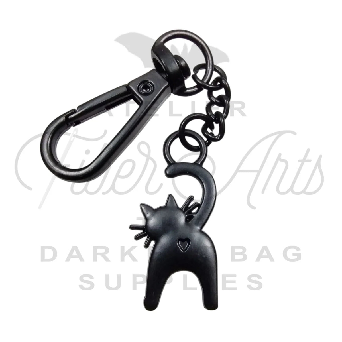 Zoe’s Poot Keychain / Bag Charm in Matte Black | Atelier Fiber Arts