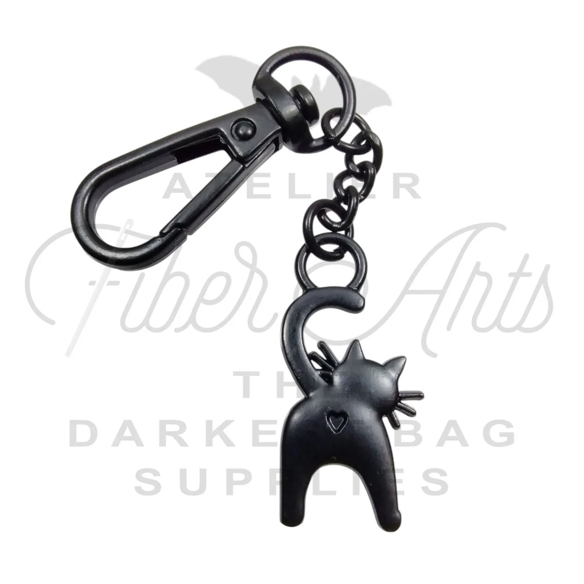 Zoe’s Poot Keychain / Bag Charm in Matte Black | Atelier Fiber Arts